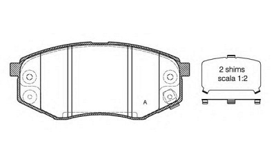 OPEN PARTS bpa142602 -  Комплект тормозных колодок, дисковый тормоз